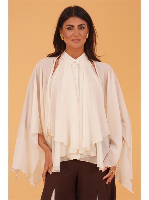 Canotta foulard in georgette GM by Gai Mattiolo | GM3705BURRO